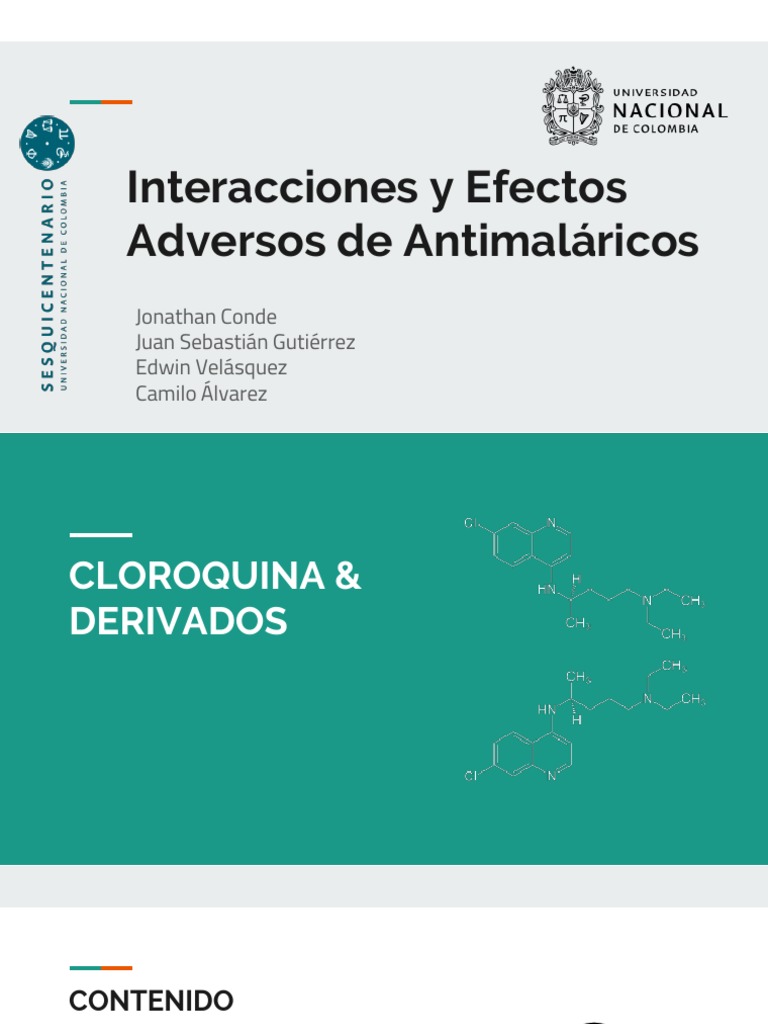Efectos Adversos de Antimaláricos | PDF | Tratamientos médicos ...