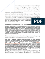 Historical Background The 1962 Judgment: International Court of Justice