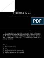 Problema 22-13 de Mecánica de Fluidos y Maquinas Hidraulicas de Claudio Mataix