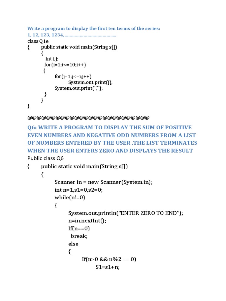 Java Programming Exercises | PDF | Computers