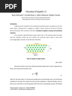 Viscosity of Liquids (1) : Ryan Febriyanto, Irza Rachman S., Safitri Wulansari, Medina Yasmin