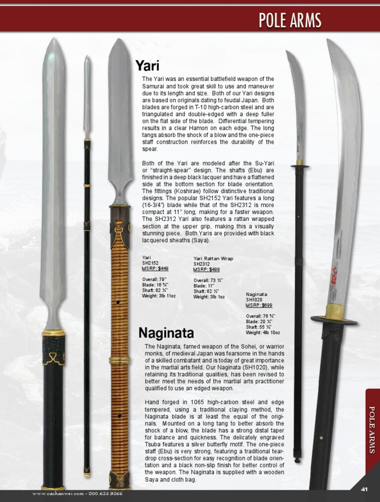 Naginata and Yari: Samurai Pole Arms | PDF