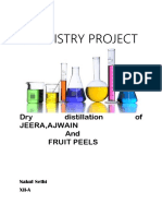 Chemistry Project: Dry Distillation of Jeera, Ajwain and Fruit Peels