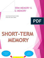 Short Term Memory & Working Memory: Aliah Atiqah Binti Mohd Rosman Afiqah Binti Mohd Tarmizi