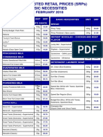 Updated Suggested Retail Prices