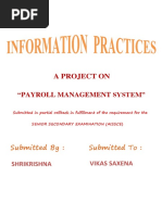 A Project On: "Payroll Management System"