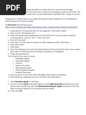 Tarsia Instructions
