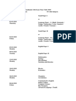 Tamilnadu 12th Exam Time Table