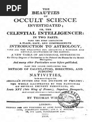1810 White Beauties Of Occult Science Investigated Zodiac New Age Practices