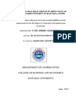 Impact of SHG in Reduction of Urban Women Poverty in Hawassa (FINAL) by Fasil Shibru