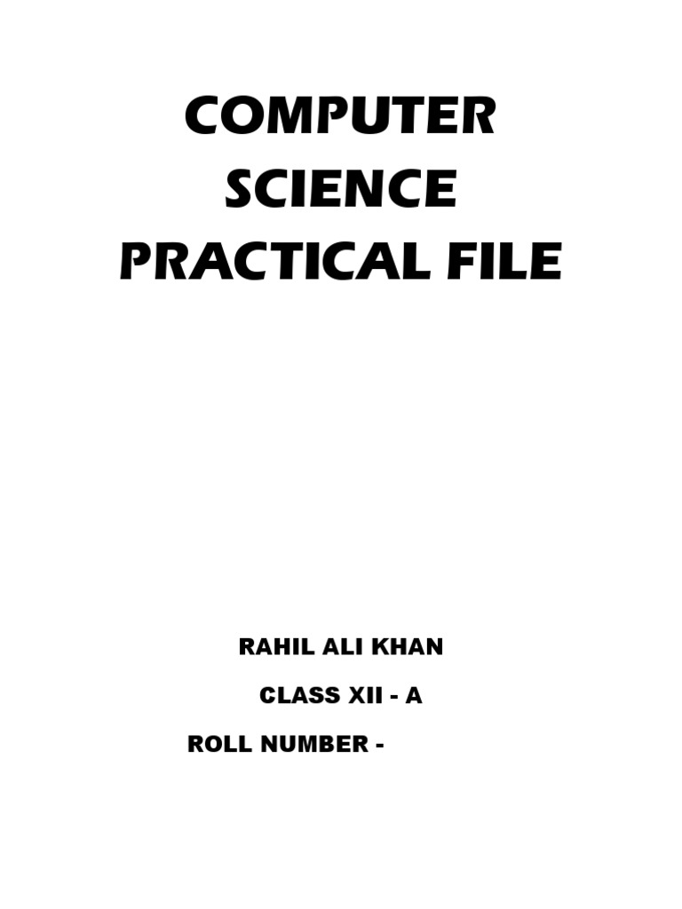 Computer Science Practical File | PDF | Queue (Abstract Data Type ...