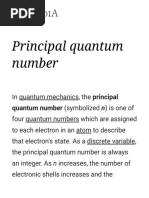 Principal Quantum Number