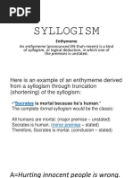 SYLLOGISM Enthymeme