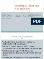 Factors Effecting Attrition Rate in IT Industry: Group 6