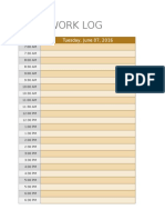 Daily Work Log Template