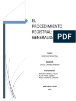 El Procedimiento Registral