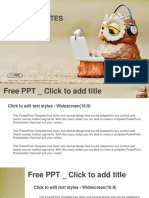 Owl Reads The Information On The Laptop PowerPoint Template Widescreen