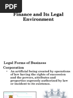 Finance and Its Legal Environment