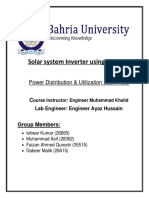 Solar System Inverter Using CD 4047: Power Distribution & Utilization (EEN-433)