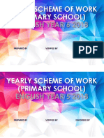 Primary School English Yearly Scheme of Work 2018