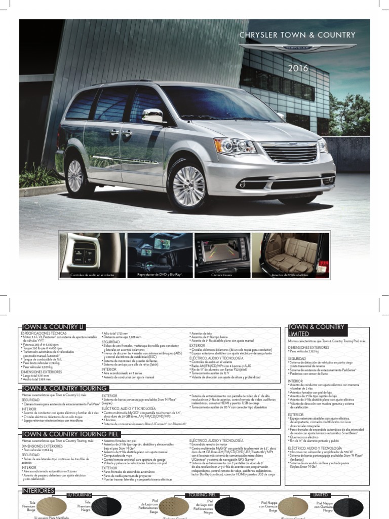 2016 CHRYSLER TOWN AND COUNTRY MAINTENANCE SCHEDULE PDF visual data 2