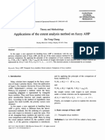 Application of The Extent Analysis Method On Fuzzy AHP