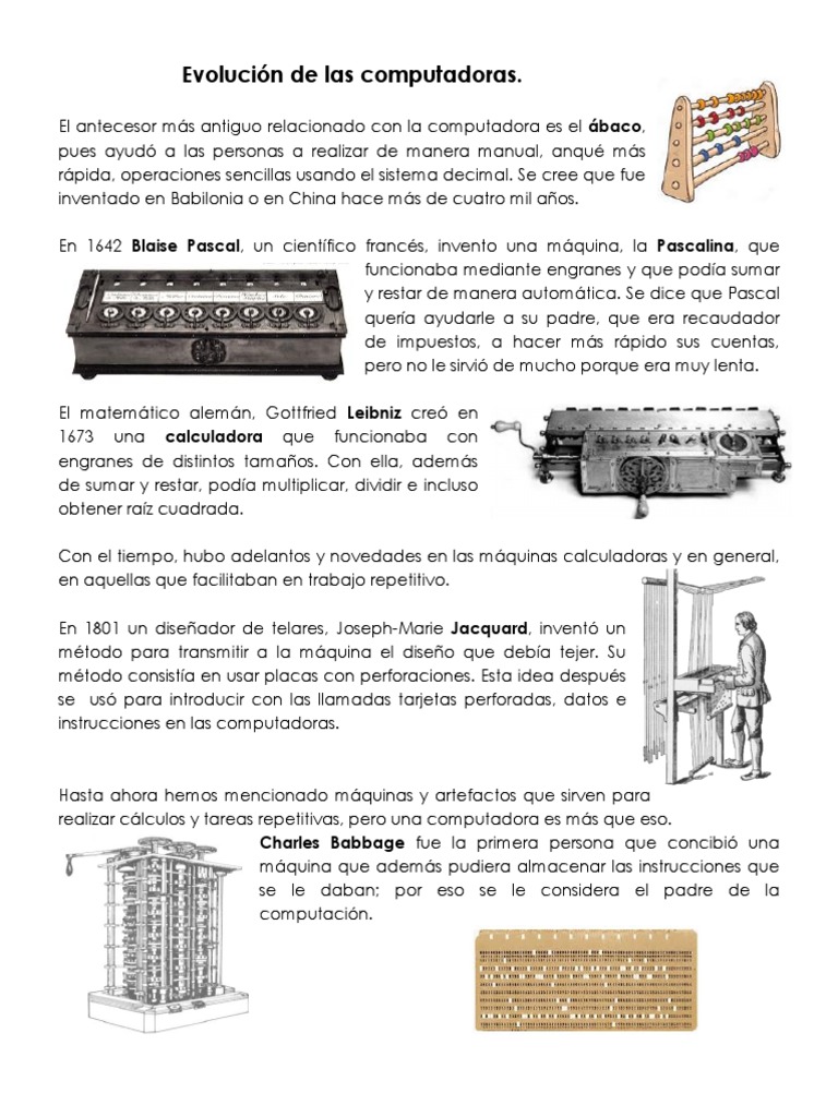 3ro PRIM - Evolución de Las Computadoras | PDF | Computadoras