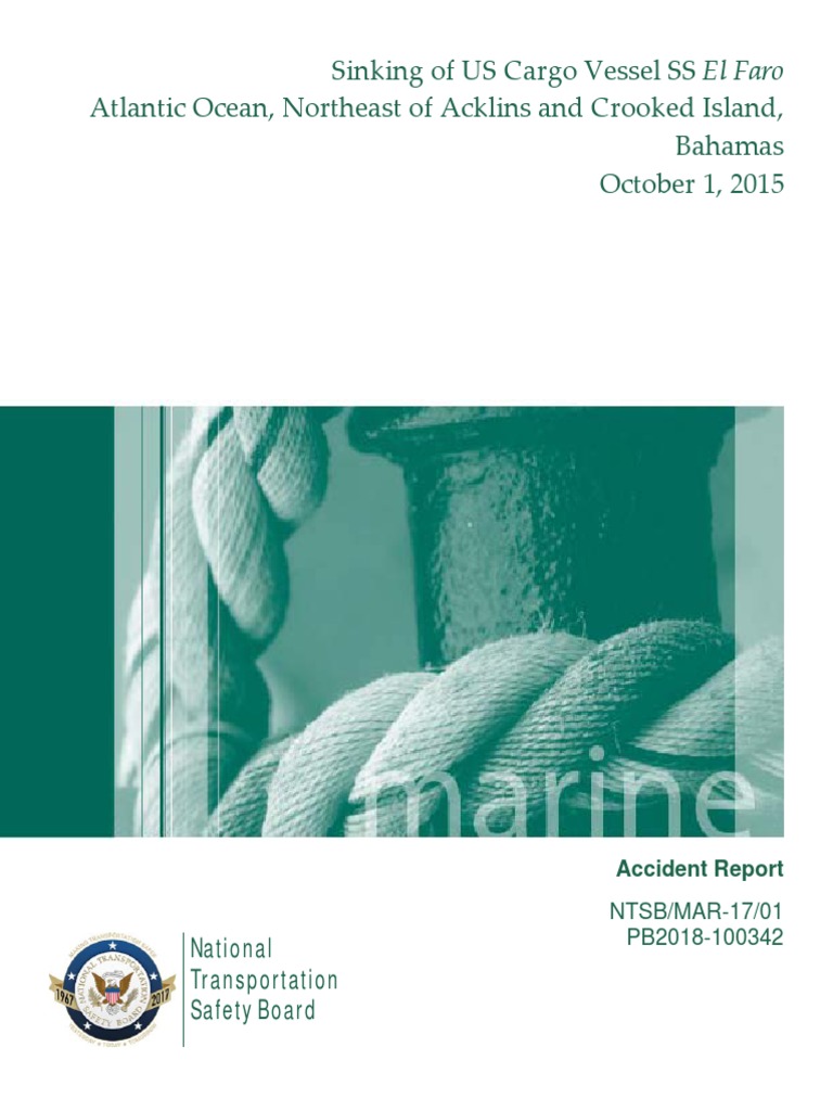 El Faro Final Report | PDF | National Transportation Safety Board ...