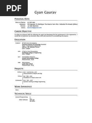 Professional CV