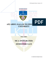 MCA Integrated First Second Semester Syllabus Final