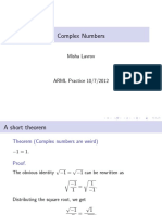 Complex Numbers 10-7-12