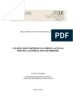 O Papel Dos Partidos Na Formulação Da Política Externa Estadunidense.