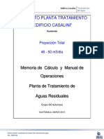 Memoria y Manual de Operacion PTAR Casalini