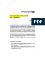 Ética Informática en La Sociedad de Información PDF