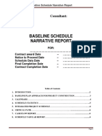 Baseline Schedule Report