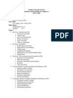 Emasry@iugaza - Edu.ps: Islamic University of Gaza Statistics and Probability For Engineers ENCV 6310 Instructor