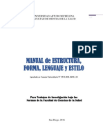 Manual de Estructura, Forma, Lenguaje y Estilo 2016-3 PDF
