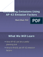 Calculating Emissions Using Ap-42 Emission Factors: Marti Blad, PHD