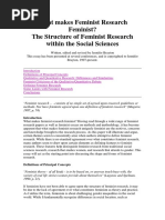What Makes Feminist Research Feminist