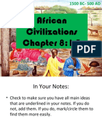 African Civilizations Chapter 8:1-3 African Civilizations Chapter 8:1-3