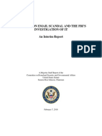 Senator Ron Johnson Interim Report - The Clinton Email Scandal and The FBI's Investigation of It