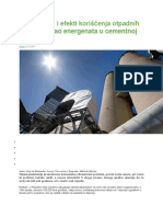 Mogućnosti I Efekti Korišćenja Otpadnih Materijala Kao Energenata U Cementnoj Industriji