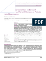 Influence of Depressive State On Levels of Homocysteine and Thyroid Hormone in Patients With Hypertension (