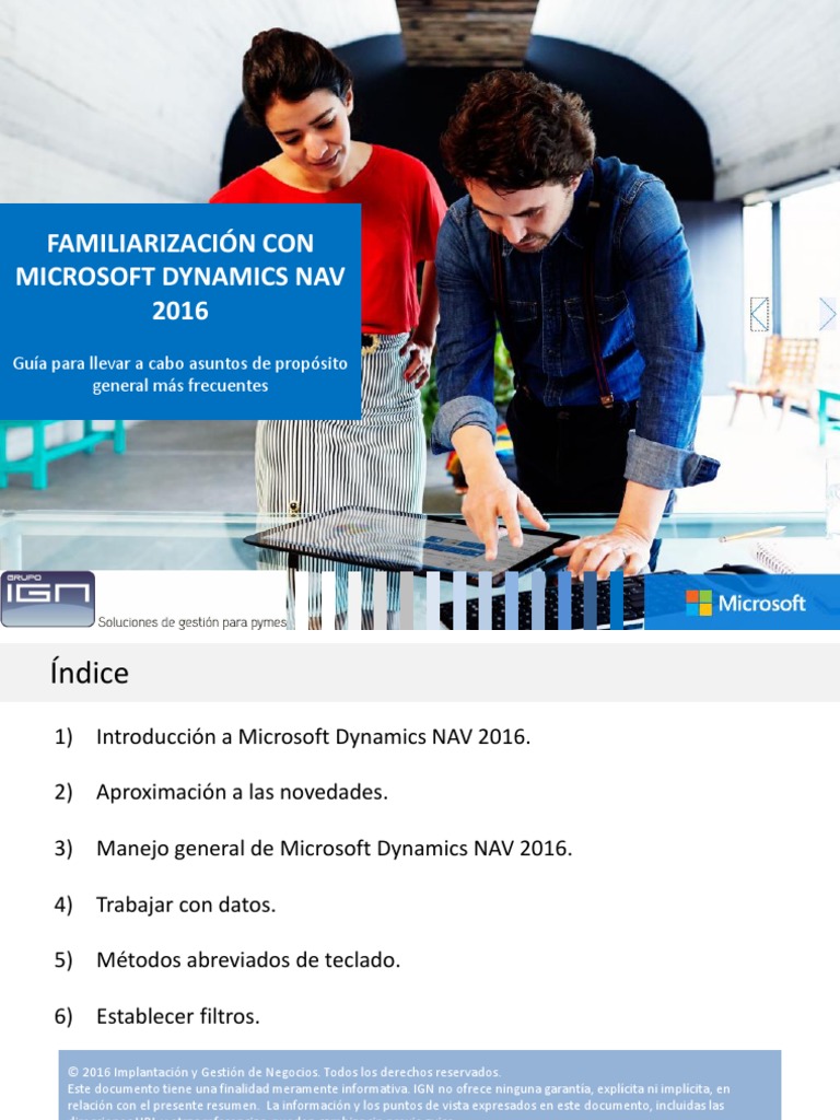 Introducción Dynamics NAV | PDF | Microsoft Outlook | Ventana (informática)