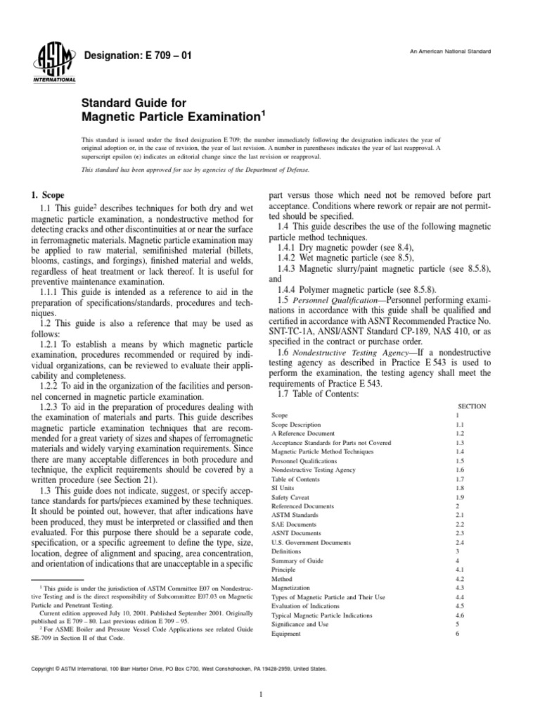 E709 PDF | PDF | Nondestructive Testing | Light