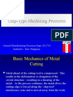 Chip-Type Machining Processes