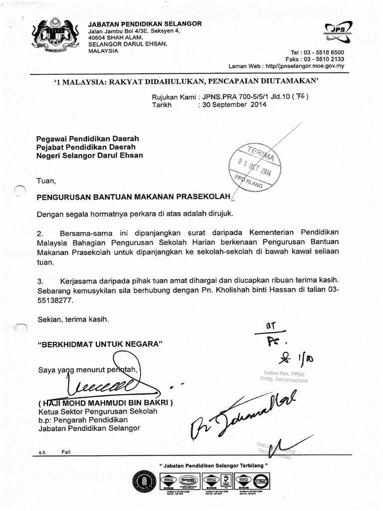Pengurusan Bantuan Makanan Prasekolah Pdf