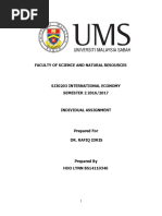 SJ30203 International Economic - Individual Assignment