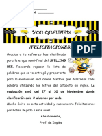 Comunicado Clasificados Semifinal Spelling Bee You Qualified