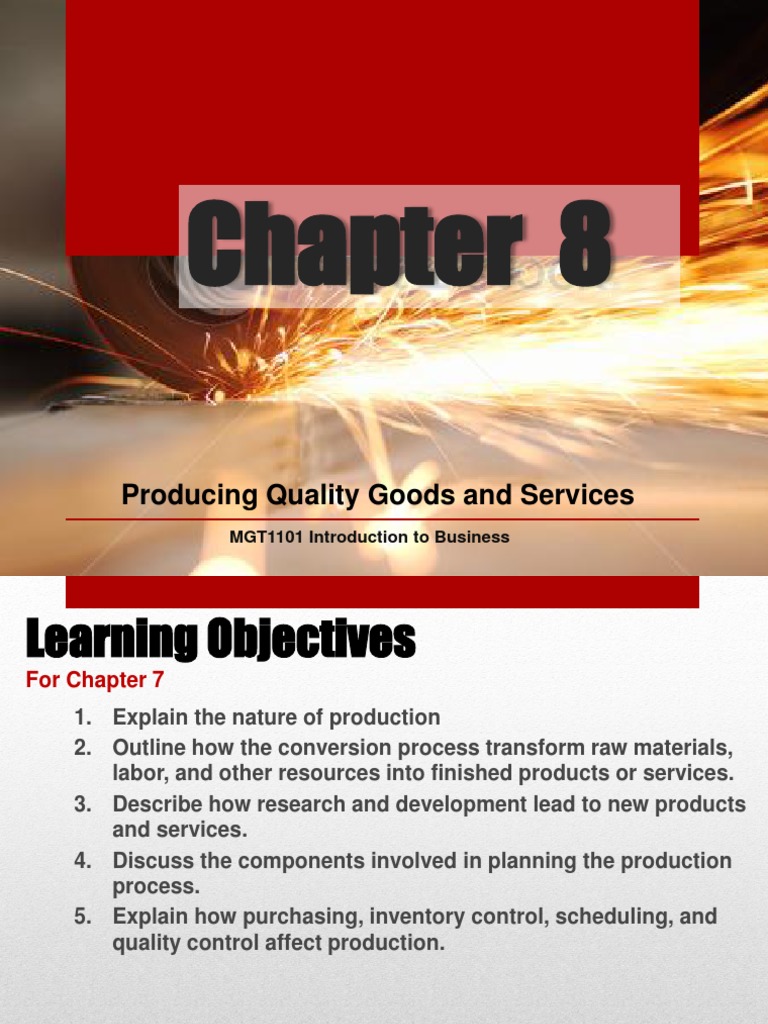 Chapter 8 Producing Quality Goods and Services PDF Operations Management Scheduling